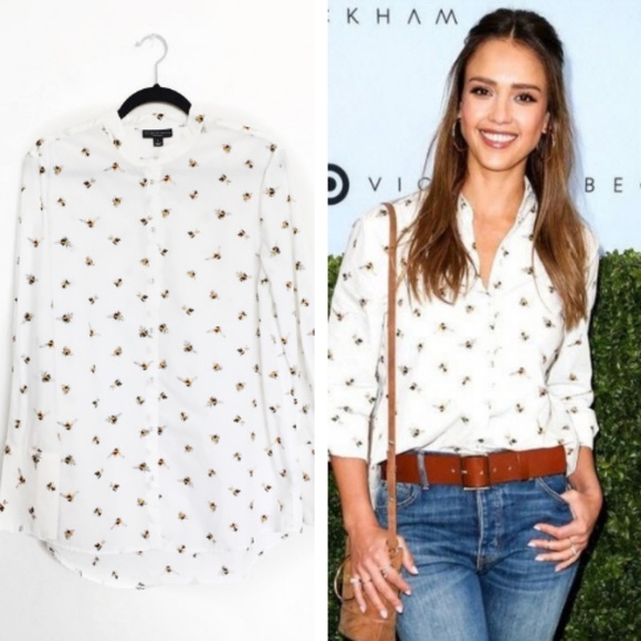 Victoria Beckham Tops - Victoria Beckham Button Down Shirt Sz L